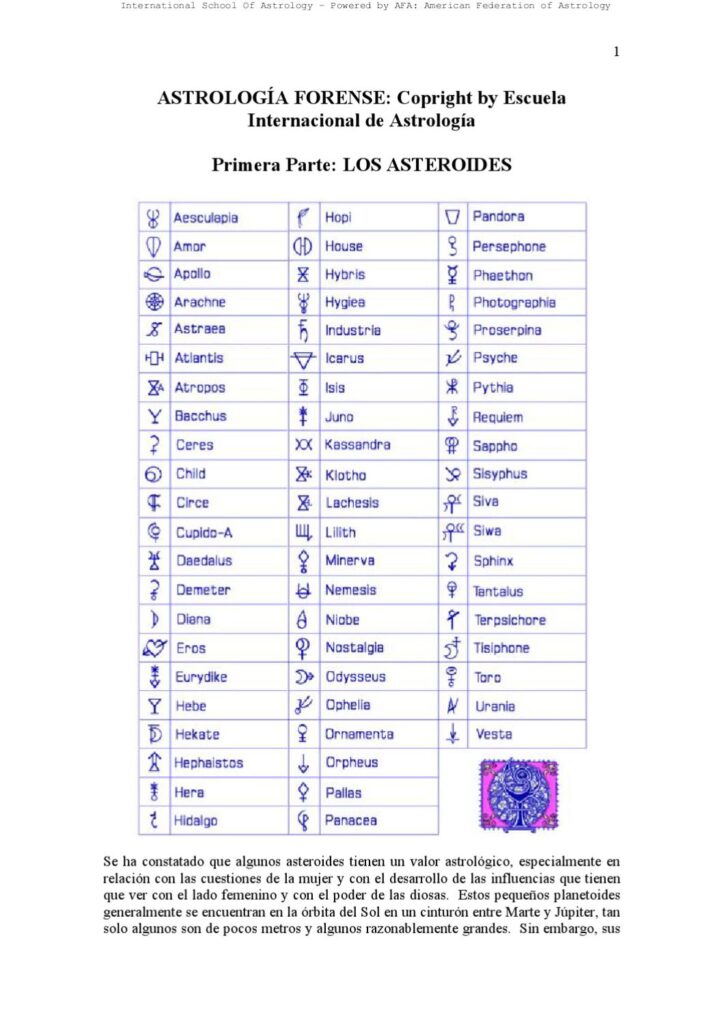 La Influencia De Los Asteroides En La Carta Natal